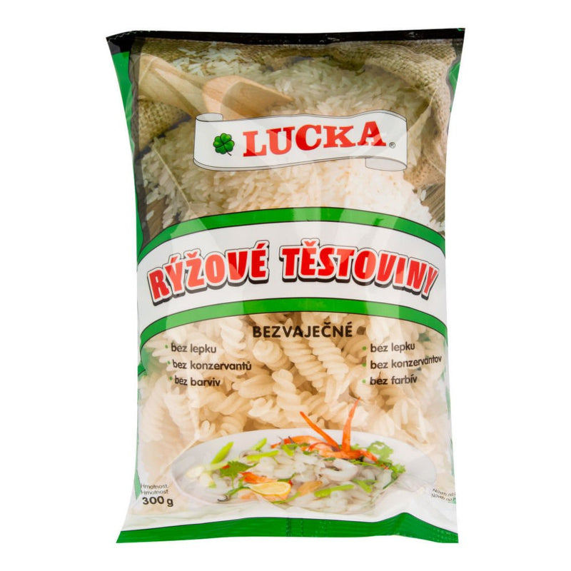 Těstoviny vřetena rýžové bezlepkové 300 g LUCKA