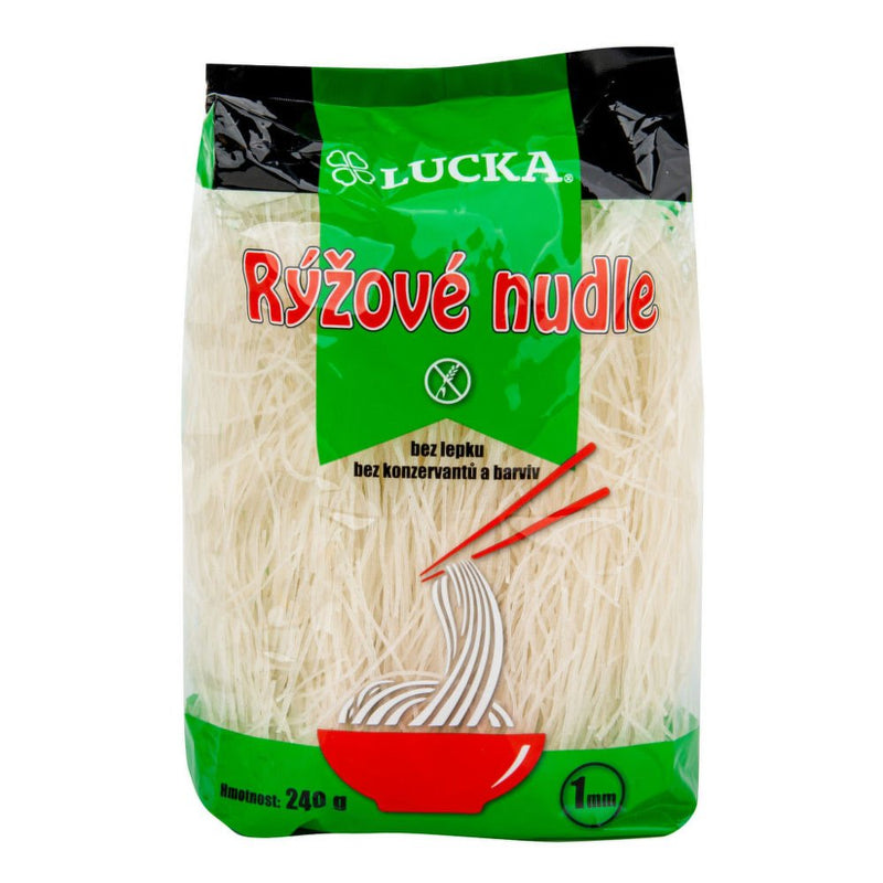 Těstoviny nudle rýžové 1 mm bezlepkové 240 g LUCKA