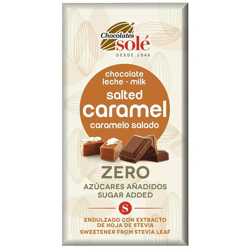 Mléčná čokoláda slaný karamel se stévií bez cukru 100 g SOLÉ