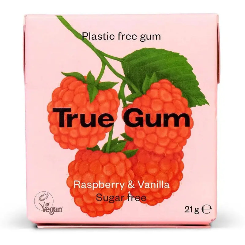 Žvýkačky malina a vanilka TRUE GUM