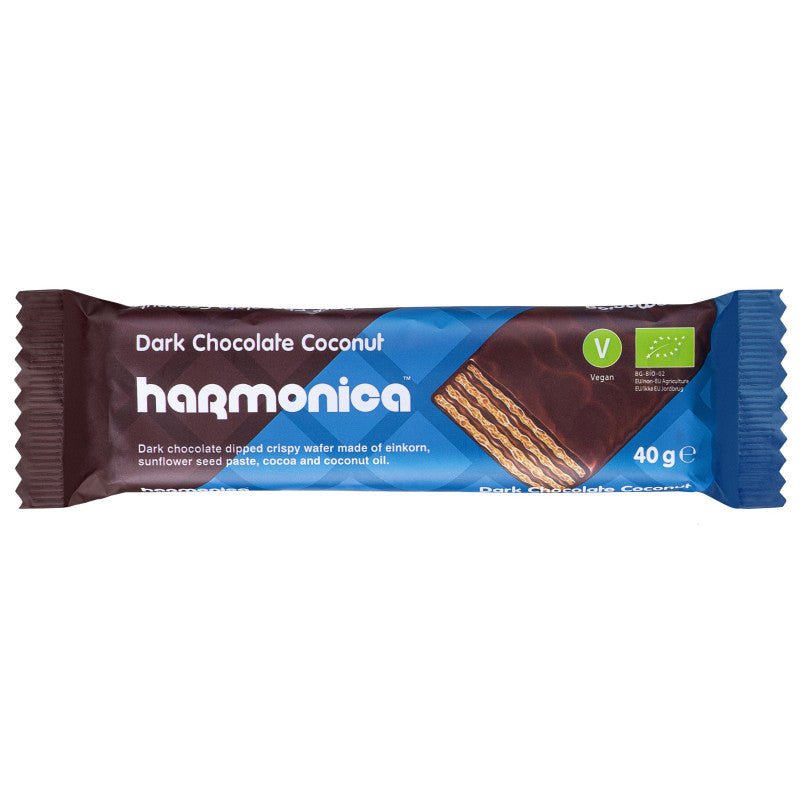 Oplatka v čokoládě s kokosem 40 g BIO HARMONICA