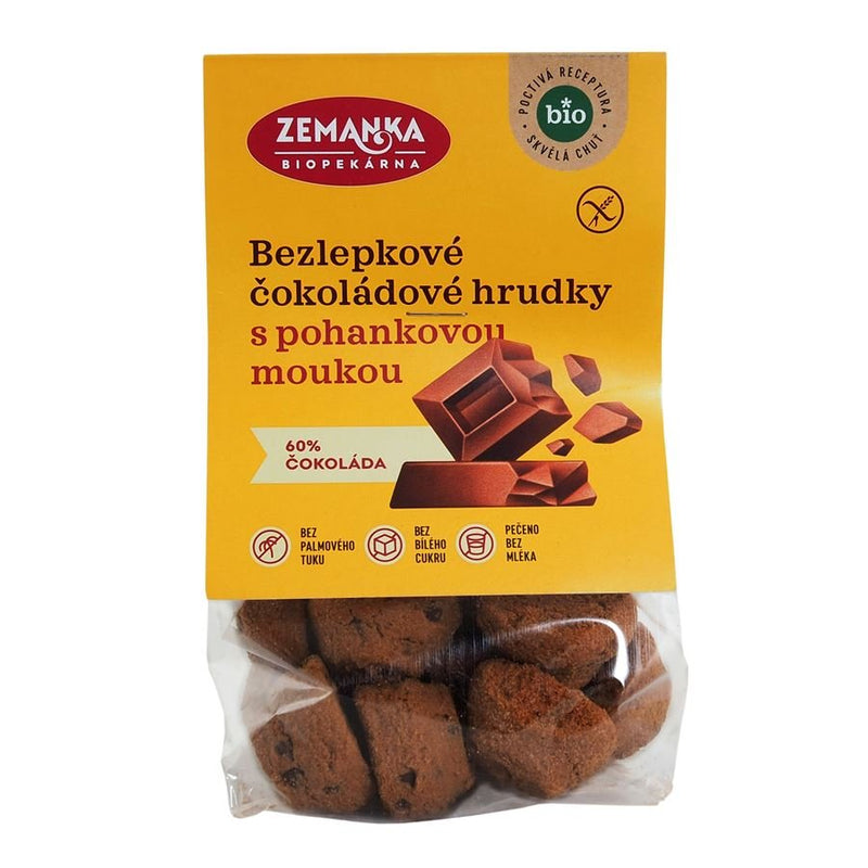 Bezlepkové pohankové čokoládové hrudky 100 g BIO ZEMANKA