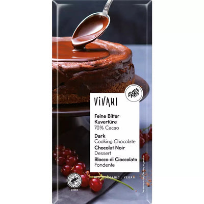 Hořká čokoláda na vaření BIO 200 g Vivani