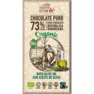 Hořká čokoláda s olivovým olejem 100 g BIO Solé