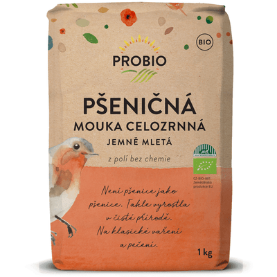 Celozrnná mouka pšeničná jemně mletá BIO 1kg Probio