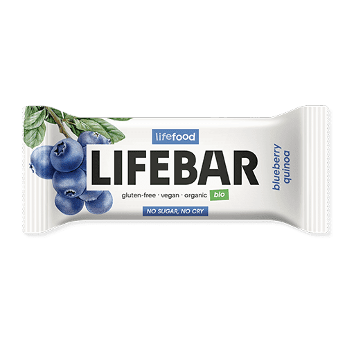 Lifebar Plus tyčinka blueberry quinoa RAW BIO 40g