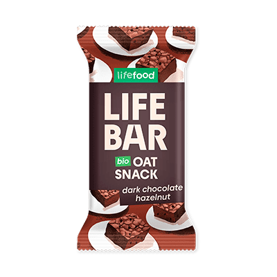 Lifebar Oat snack s lískovými oříšky a čokoládou BIO 40 g LIFEFOOD