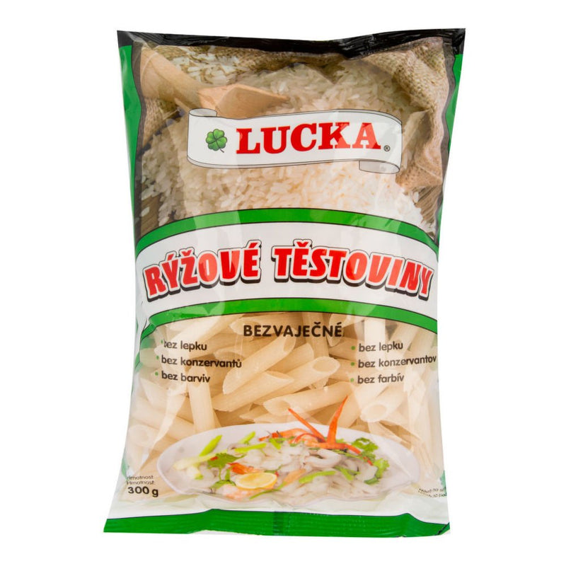 Těstoviny penne rýžové 300 g Lucka