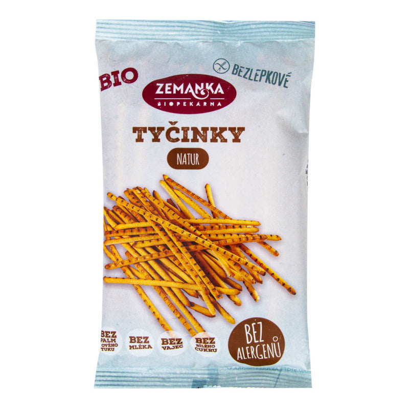 Bezlepkové tyčinky natur 45 g BIO Zemanka