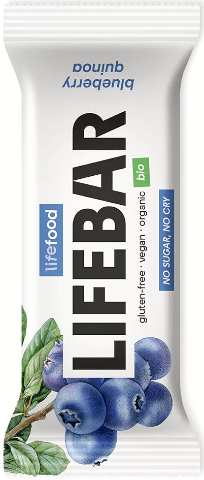 Tyčinka Lifebar borůvková s quinoou 40 g BIO LIFEFOOD