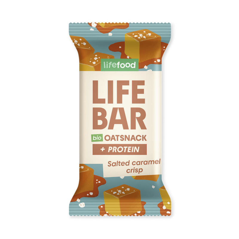 Tyčinka Lifebar Oat snack proteinová slaný karamel 40 g BIO LIFEFOOD