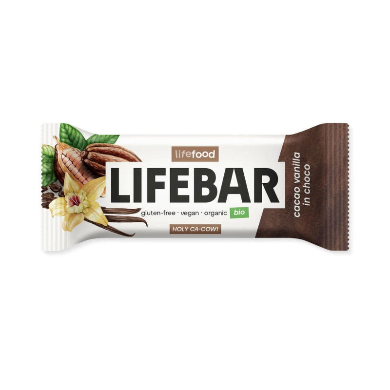 Tyčinka kakaové boby s vanilkou BIO Lifebar 40g LIFEFOOD