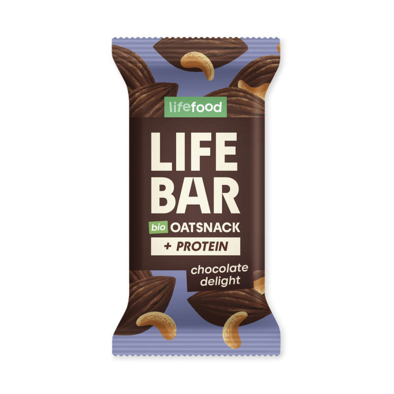 Tyčinka  Lifebar Oat snack proteinová čokoládová 40 g BIO LIFEFOOD