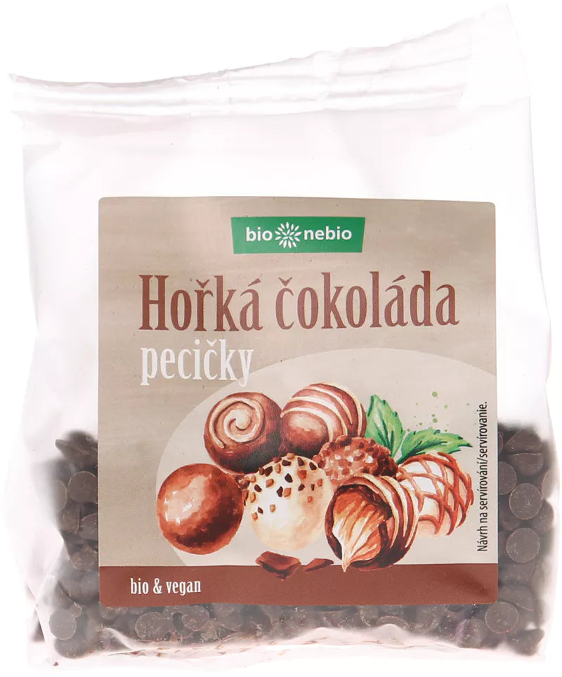 Pecičky z hořké čokolády 100 g BIO BioNebio