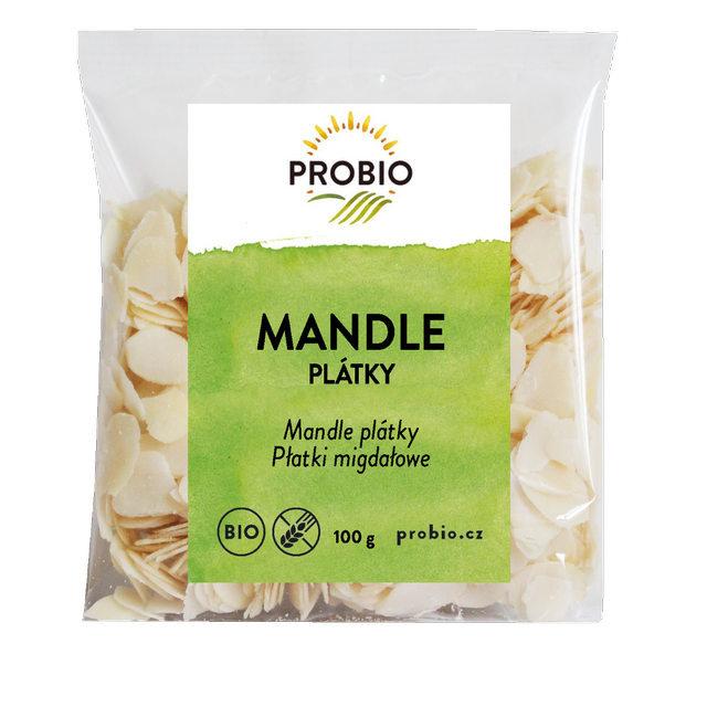 Mandle plátky 100 g BIO PROBIO