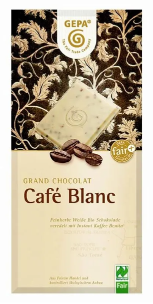 Bílá čokoláda s instantní kávou 100 g BIO GEPA
