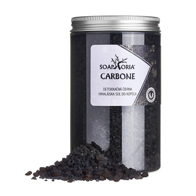 Detoxikační černá himalájská sůl do koupele CARBONE 450 g SOAPHORIA
