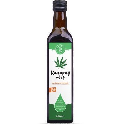 Konopný olej ČR 500 ml BIO ZELENÁ ZEMĚ