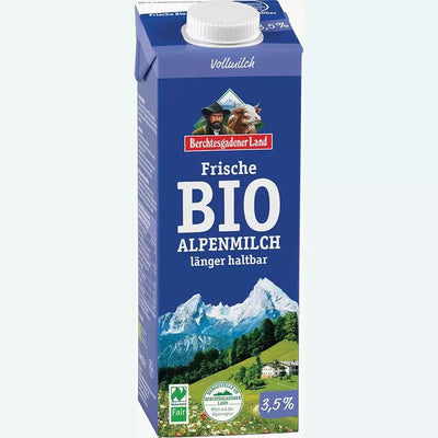 Čerstvé alpské mléko plnotučné 3,5% 1l BIO BERCHTESGADENER LAND