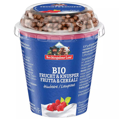 Malinový jogurt s čokoládovými kuličkami 150 g BIO Berchtesgadener Land
