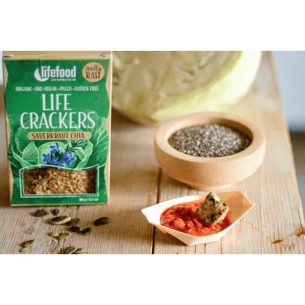 LIFE CRACKERS zelánky RAW BIO 60g LIFE FOOD