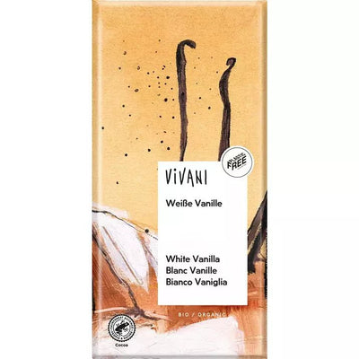 Bílá čokoláda s vanilkou 80 g BIO Vivani