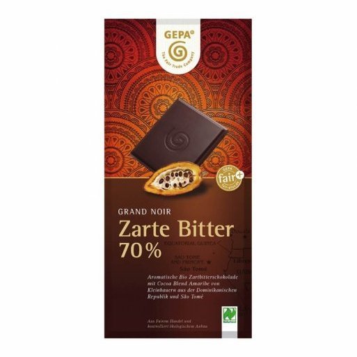 Hořká čokoláda 70% 100 g BIO GEPA