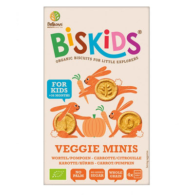 Dětské celozrnné sušenky s mrkví a dýní 120 g BIO Belkorn