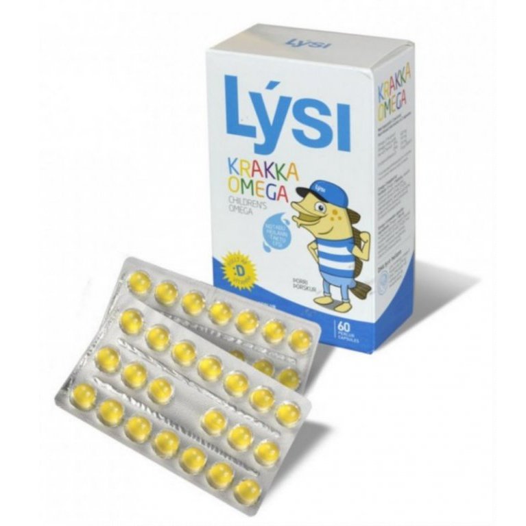 Žvýkací kapsle pro děti Omega-3 + D 60 ks Lýsi