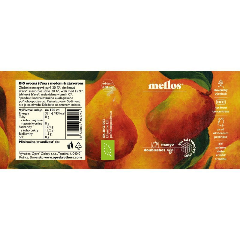 Mango doubleshot 100ml BIO Mellos Opre&