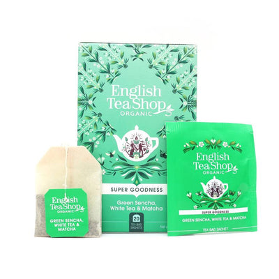 Sencha, Bílý čaj, Matcha 35g 20ks BIO English Tea Shop