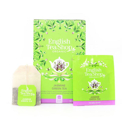 Zelený čaj s jasmínem a bezovým květem 40g 20ks BIO English Tea Shop