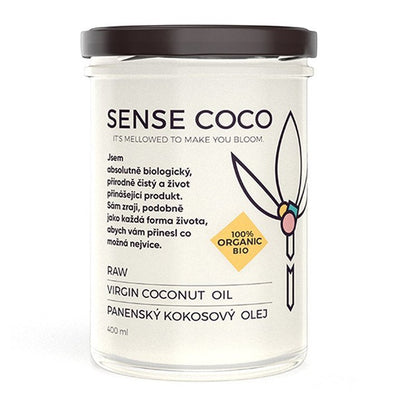 Raw panenský kokosový olej 400 ml BIO Sense Coco