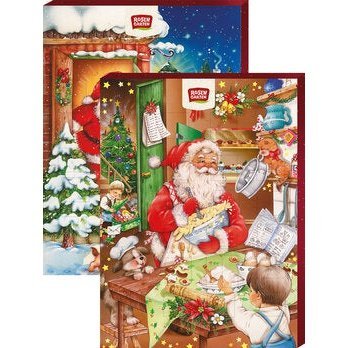 Adventní vánoční kalendář z mléčné čokolády 75 g BIO ROSENGARTEN
