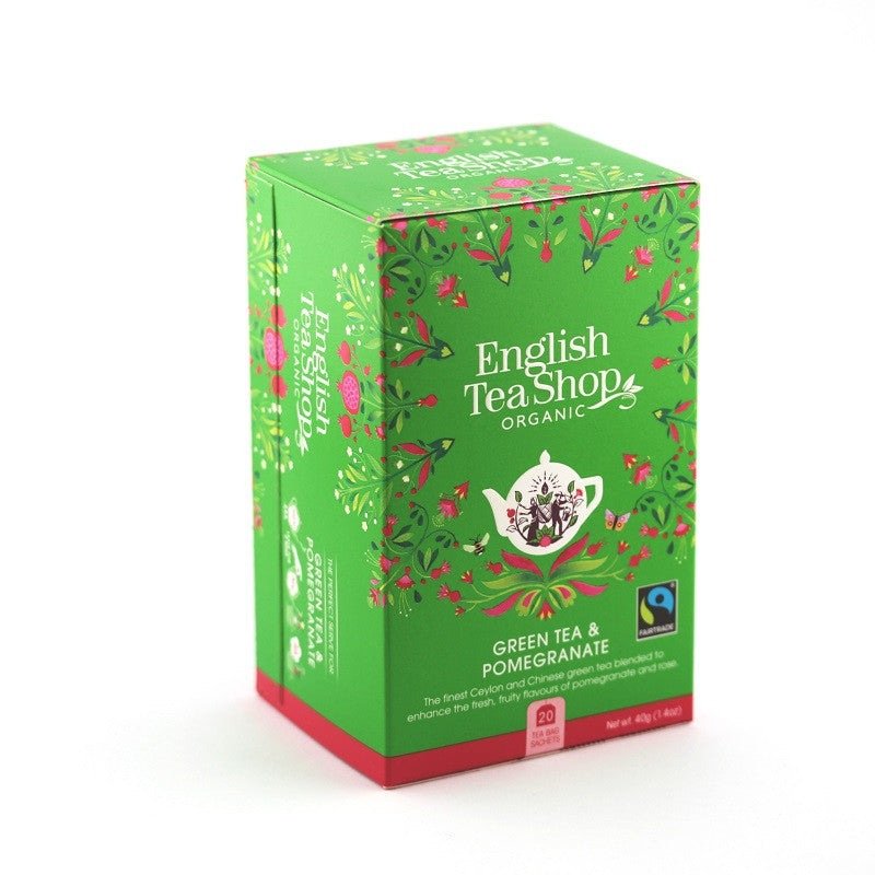 Zelený čaj s granátovým jablkem 40g 20ks BIO English Tea Shop